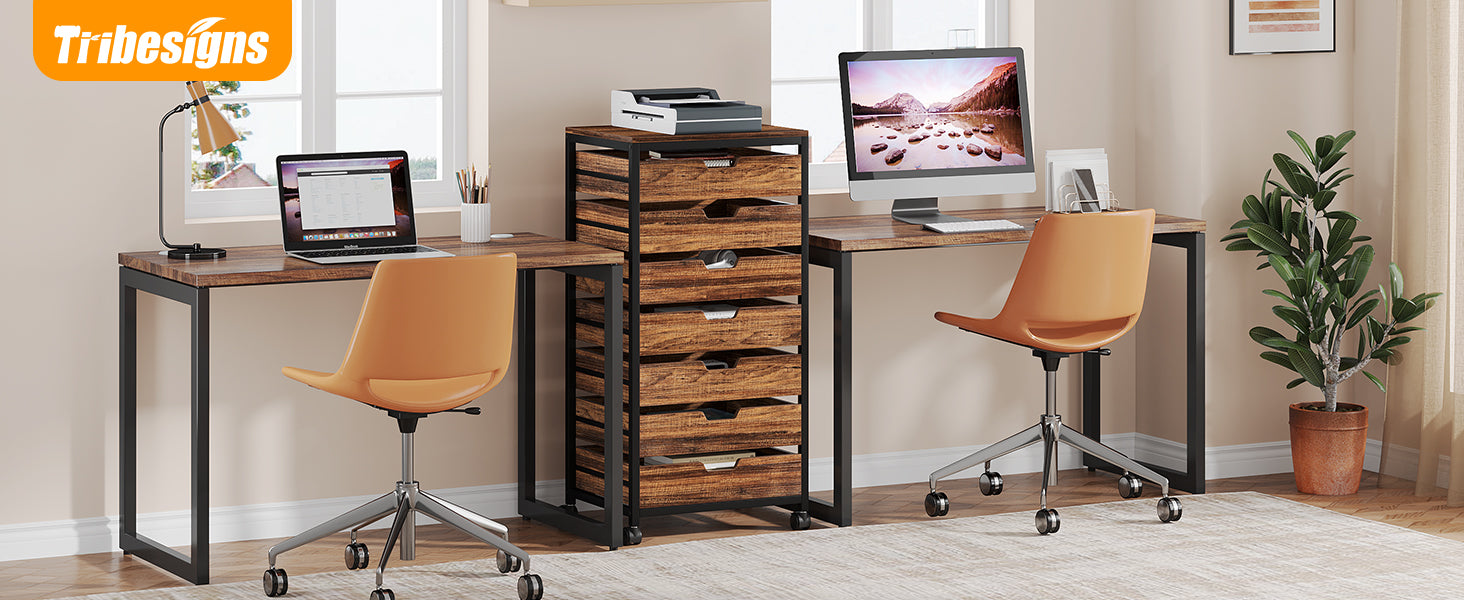 5/7 Drawer Chest, Wooden Storage Dresser Cabinet with Wheels