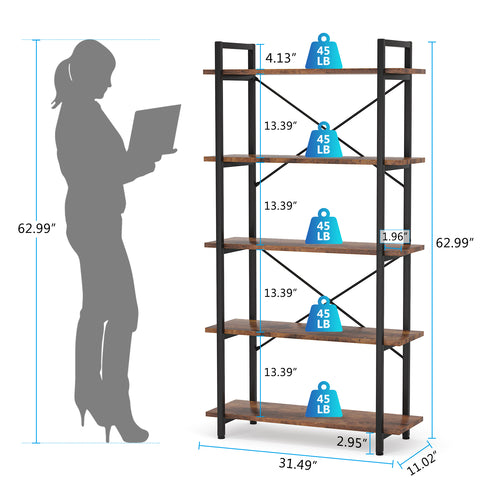 etagere bookcase size