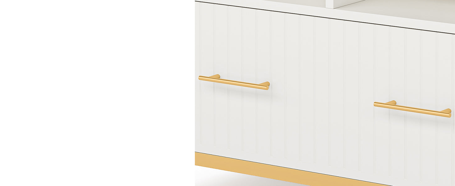 Lateral File Cabinet Printer Stand with Drawer & Open Storage Spaces