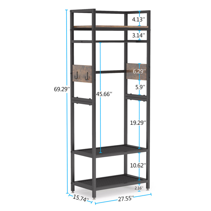 small coat rack size
