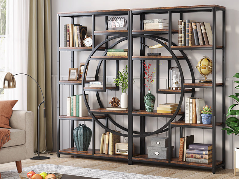 Freestanding Bookshelf, 68.9" Etagere Bookcase with 9 Open Shelves