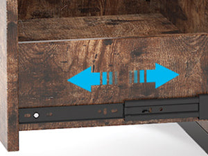 2-Drawer File Cabinet, Vertical Filing Cabinet with Lock & Bookshelf