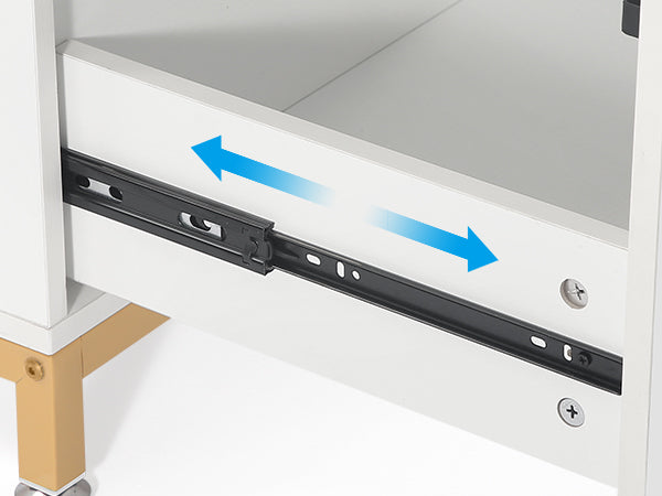 Lateral File Cabinet Printer Stand with Drawer & Open Storage Spaces